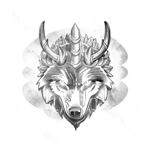 Wolf Bison Dragon Sword Chest Arm