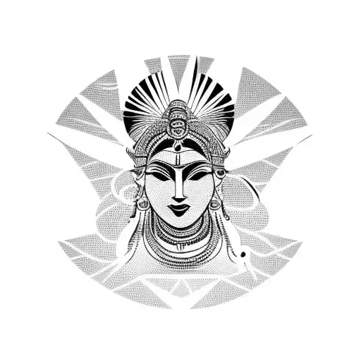 Mother Goddess With Baby On Hip