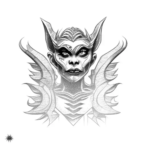 Female Gargoyle On A Ledge Sad Side Full Body