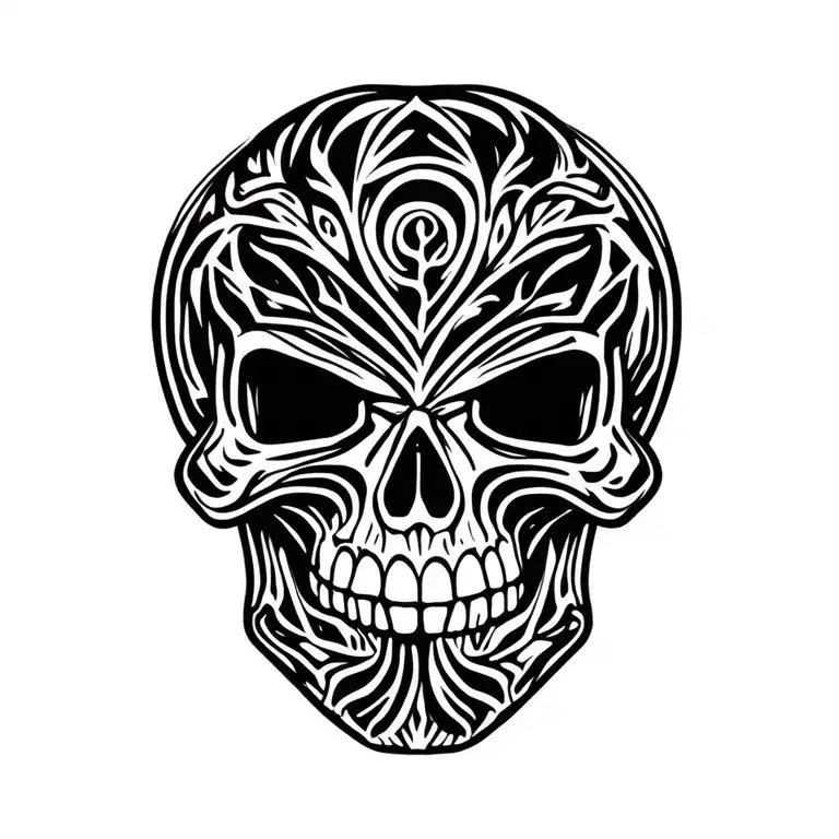 Skulls With Side Shadows And