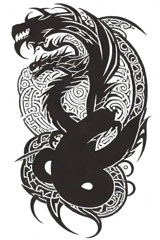 A Dragon Holding The Air Force Symbol