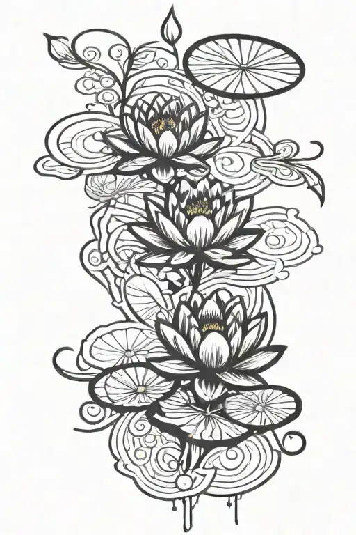 Lilly Pads And Only One Water Lilly Flower