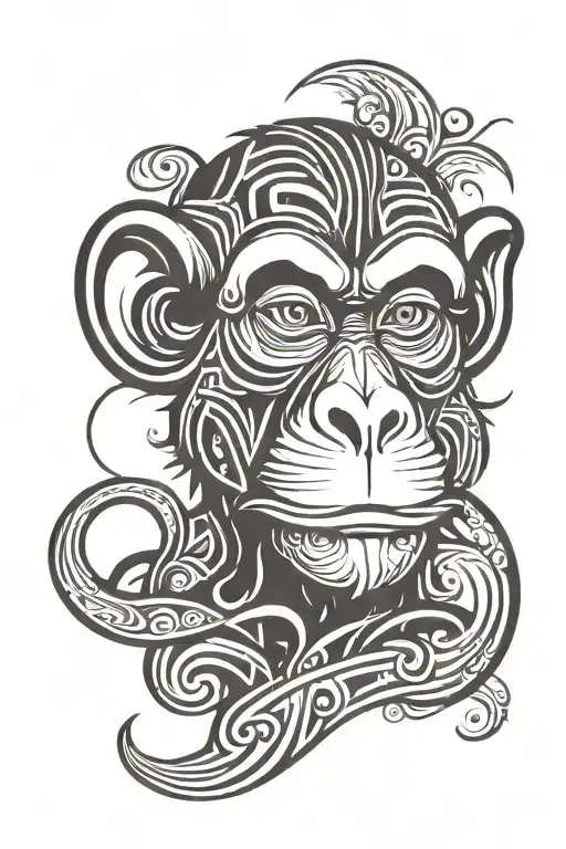 Monkey With Mustache