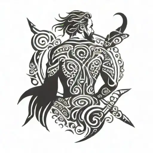 Nordic Back Tattoo For Men