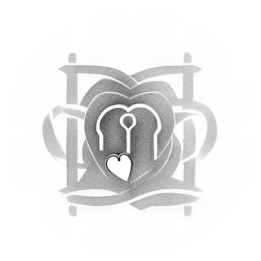 A Realistic Lock Intertwined With A Heart Symbolizing Love