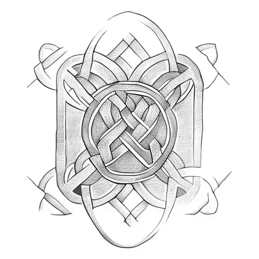 Celtic Knot With Cornish Chough