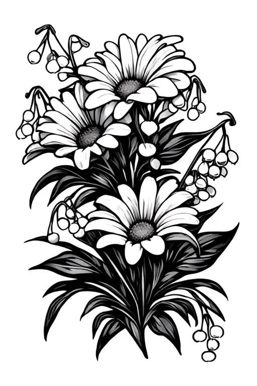 Daisy And Lily Of The Valley Flower