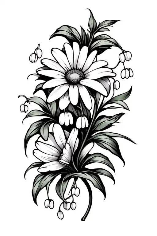 Daisy And Lily Of The Valley Flower