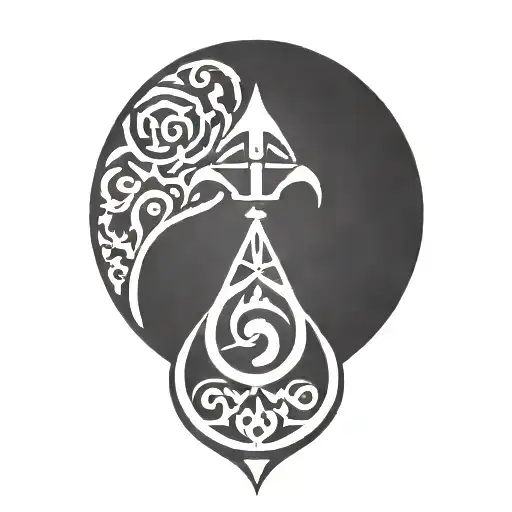 Wisdom And Light Symbol Intertwined Along With Zelda Wind Waker