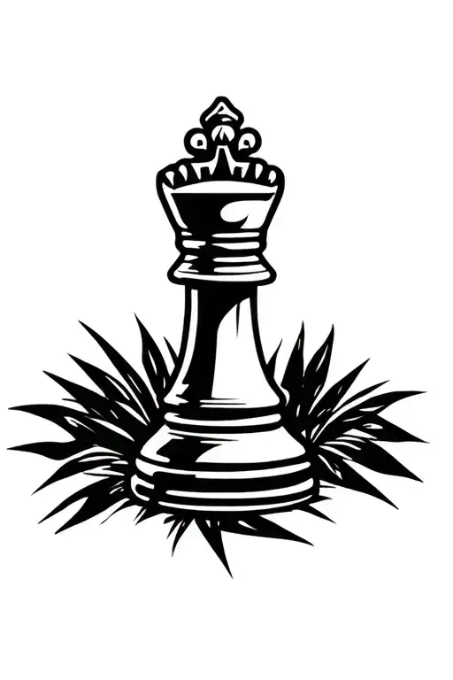 King Chess Piece Surrounded Jungle Background