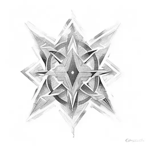 Cybersiglism Neotribal Star Symmetrical Hipbone