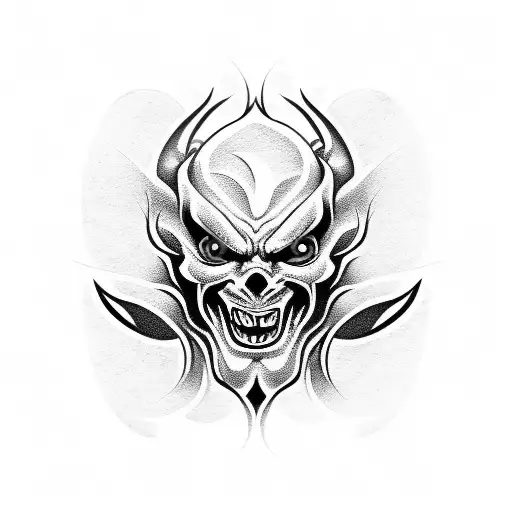 Demon Face In The Back