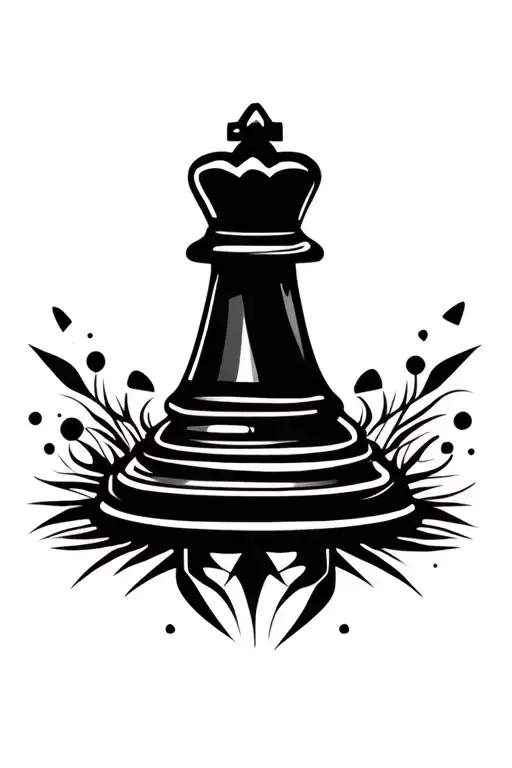 King Chess Piece Surrounded Safari Background