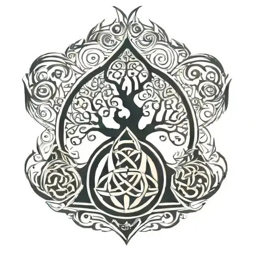 Triquetra And Tree Of Life
