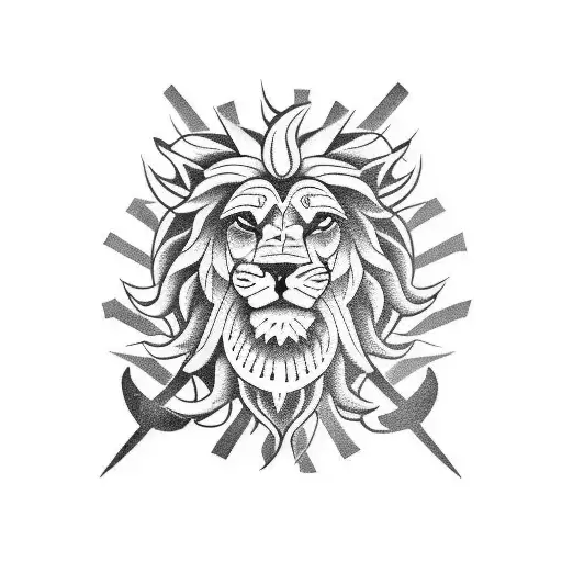 Anchor And Lion Arm Band