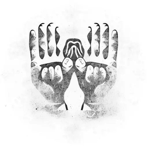 Hand Holding The Ocean