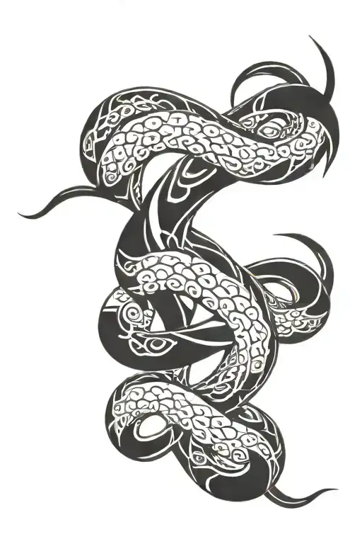 Serpent Wrapped Ans Infinity Symbol