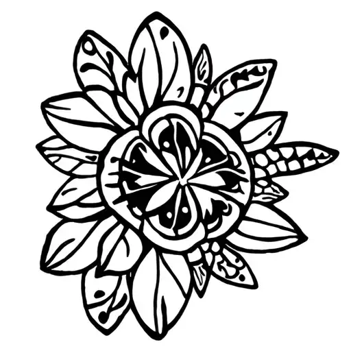 Polynesian Turtle Tiki Flower Tiare