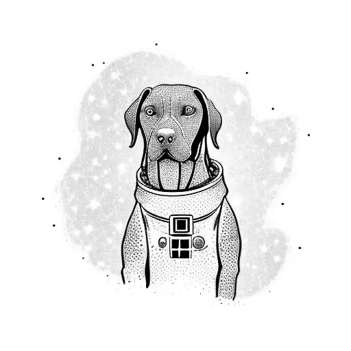 German Shorthaired Pointer Astronaut Exploring A Galaxy