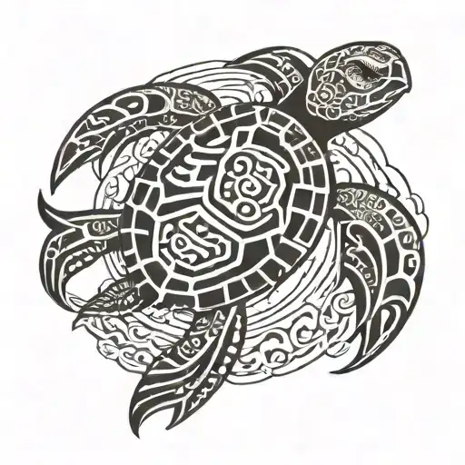 Panama And Sea Turtle