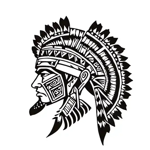 Aztec Warrior Armband On Bicep Tatto Design