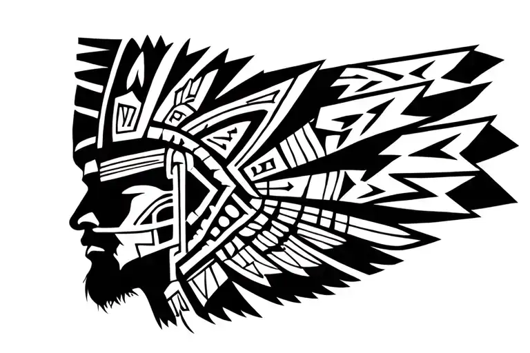 Aztec Warrior Armband On Bicep