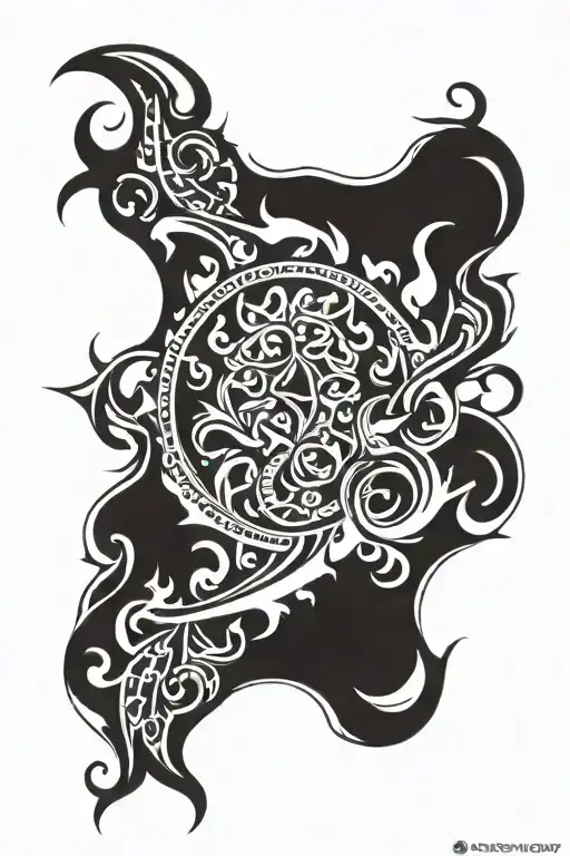 Mexican Flames Left Arm Sleeve