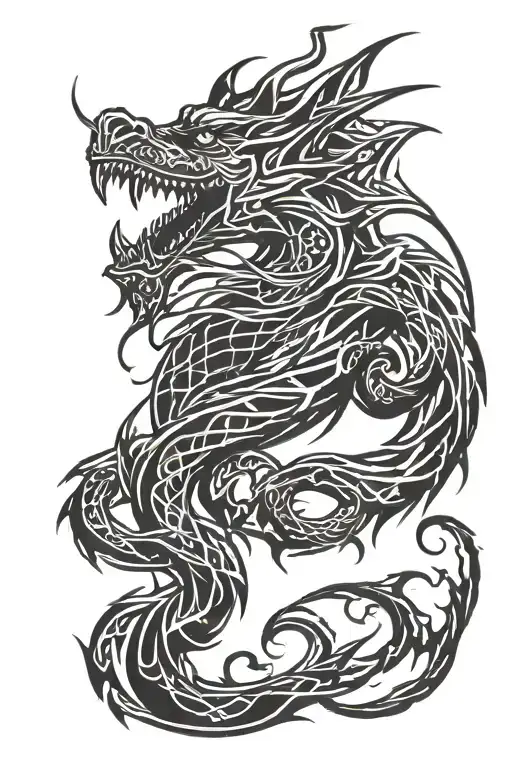 Dragon Looking Up Ice