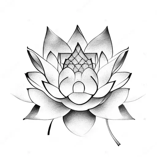 Lotus Flower And A Bird