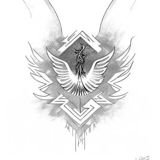 Phoenix Could Be Depicted As Rising From A Mirror Or Ashes