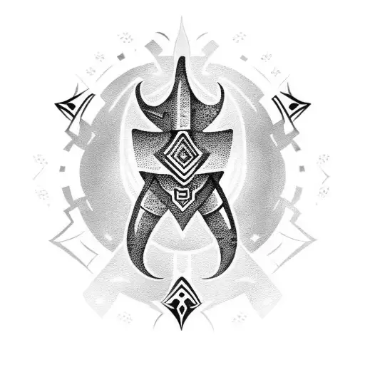 Tribal Tattoo Symbolising Strength And Longevity