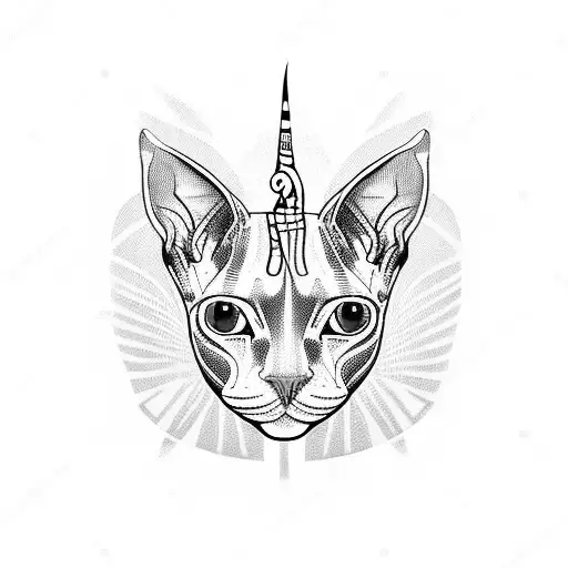 Sphynx Cat With 3 Eyes