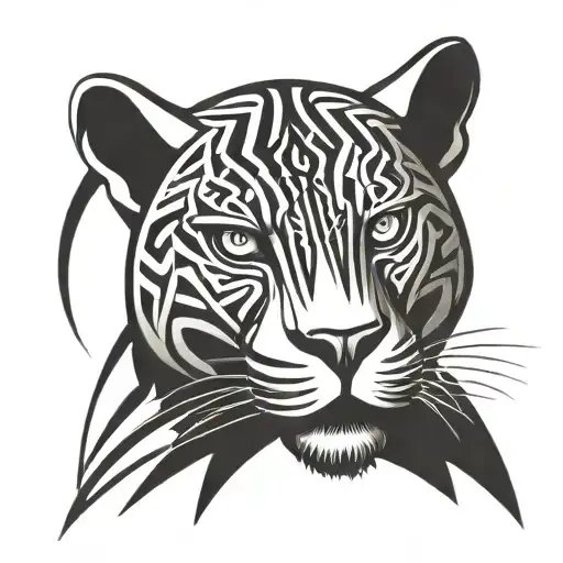 Celtic Knot Black Panther Head