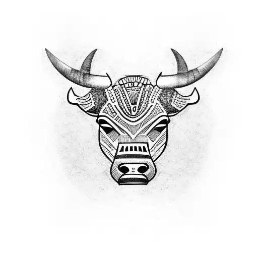 Bull Head Tattoos Marquesan