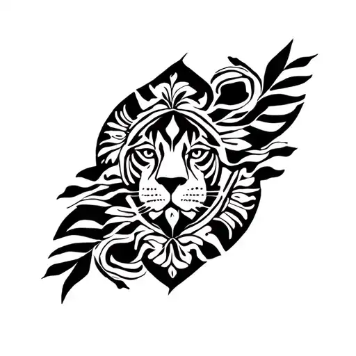 Leo And Polynesian Pattern