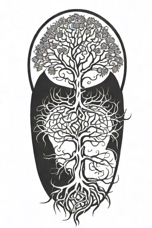 Tree With Roots Spreading