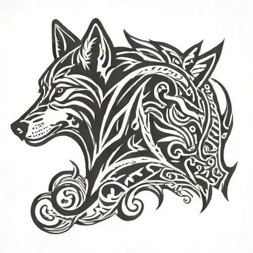 Wolf And Virgo Symbol