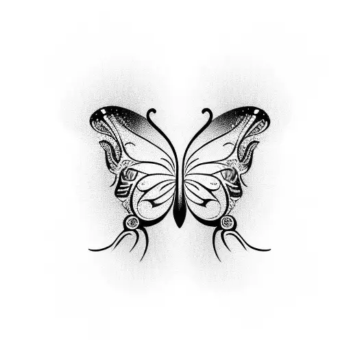 Black Silhouette Butterfly