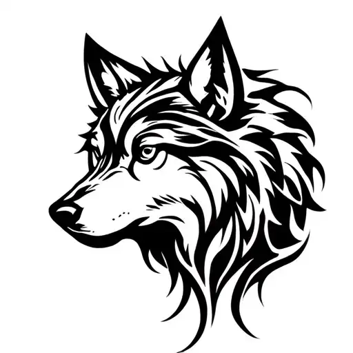 Roots That Form A Wolf