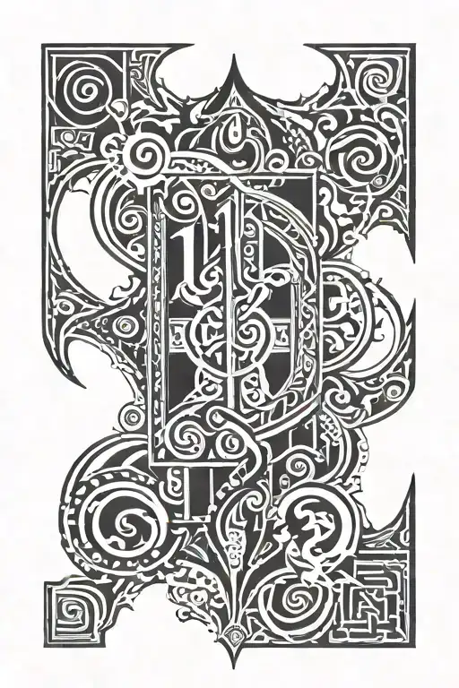 Roman Number 1 Tattoo On Mens Calf