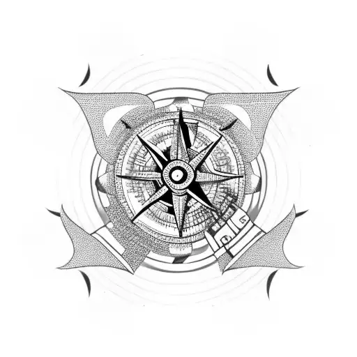 Dragon With A Compass