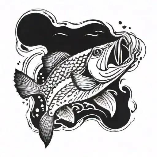 Largemouth Bass Jumping Out Of Water