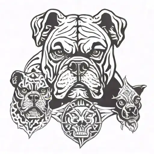 A Skull And A Bulldog