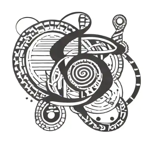 Dna Helix Orbited Bt Atoms Circled With Computer Coding