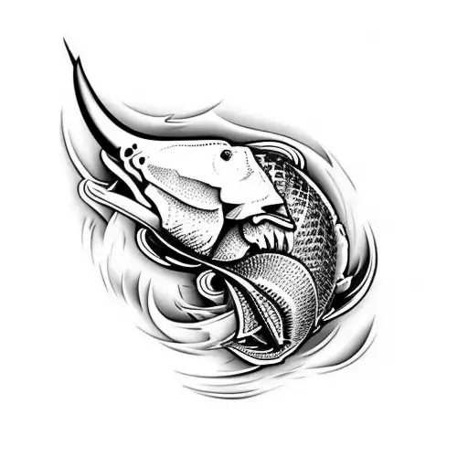 Bull Skull Koi Fish