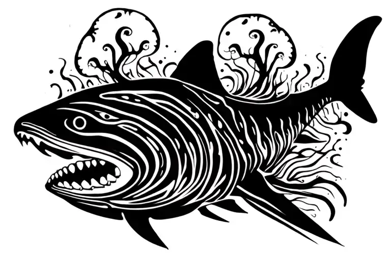 Jelly Fish And Whale Shark Tramp Stamp