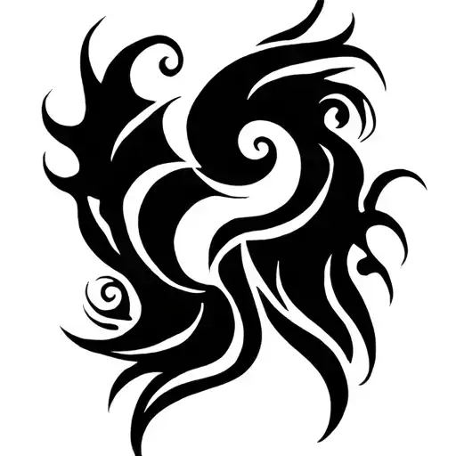 Turtle Heads Up With Waves On Each Side