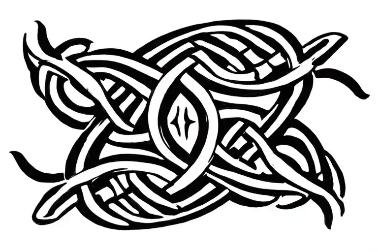 Celtic Triskele And Celtic Knot Arm Band