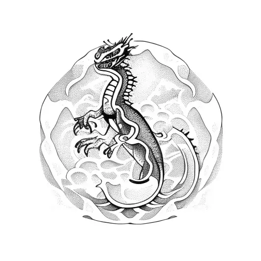Water Dragon Made Of Jade