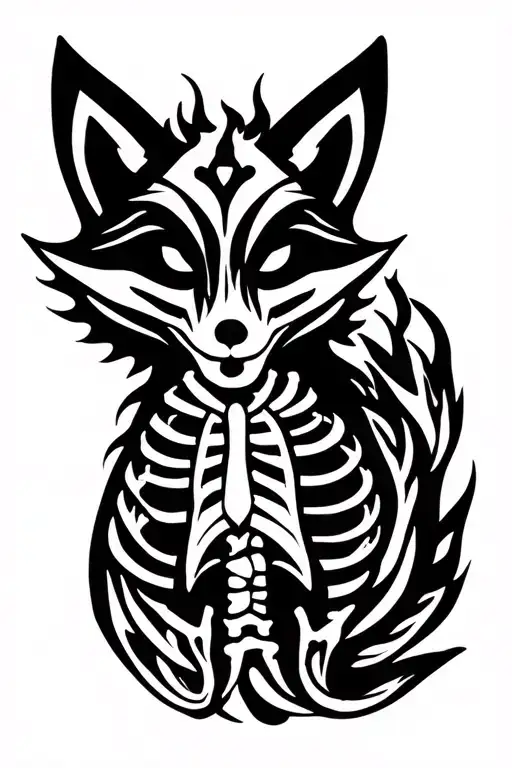 Fire Fox Full Body Skeleton